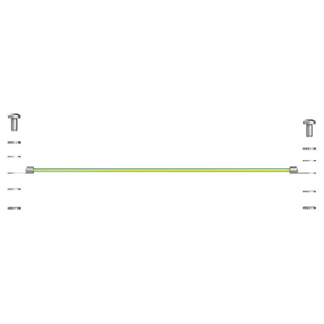 SPEE Combi- Kit de mise à la terre entre plastron et structure 6mm2 2xM5 1SZE990940B0140 ABB QAW007001 (1/3)