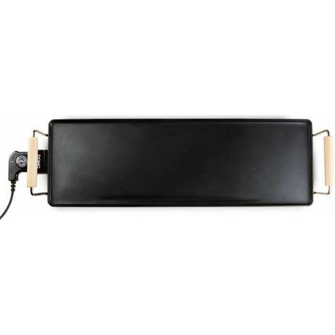 Domo Family XL Elektrische Grillplatte schwarz und grau 70x22 cm