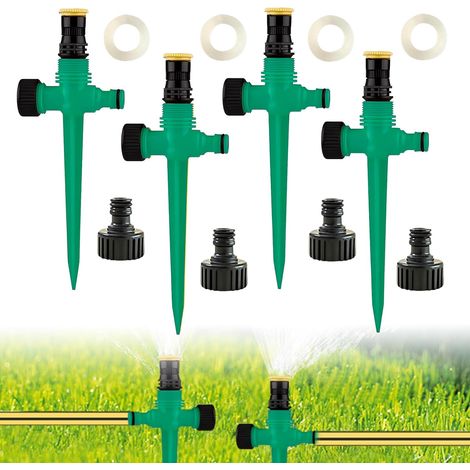 4 Pièces Arroseur, Rotation 360°, Plastique ABS, Réglable, Jardin Pelouse (1/5)