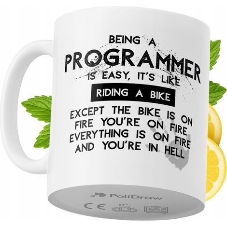 Lustige Kaffeetasse für Programmierer mit witzigem Textdesign – ideal für Geburtstage, Namenstage und Feiertage. Hochwertige Tasse für besondere Anlässe im Homeoffice oder Büro. Farbe: Weiß, 330 ml.