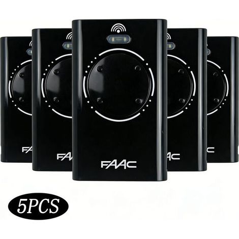Télécommande FAAC XT4 868 SLH noire – Lot de 5 – Noire
