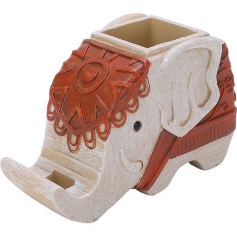 Elephant Pen Container Synthetic Resin Multi Purpose Storage Vivid Lovely Modeling Strong Durable Phone Stand (1/5)
