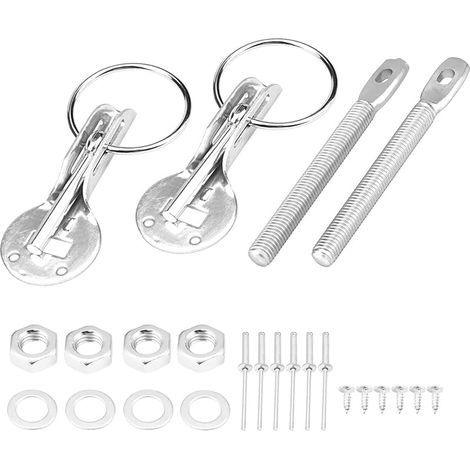 Goupille de verrouillage de capot Kit de verrouillage de goupille de capot Goupille de capot de capot Goupille de capot de capot universelle(Argent) (1/5)