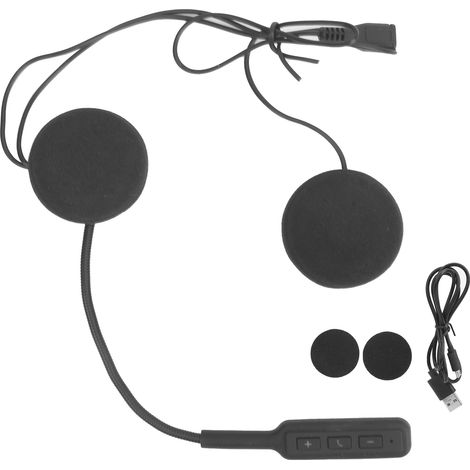 1 Auricular Bluetooth, para casco de motocicleta, manos libres, compatible con Android e iOS, micrófono resistente al viento (1/5)
