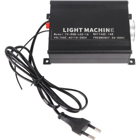 Kit de decoración de techo LED RGBW de fibra óptica de 16 W con motor de luz de plástico, control remoto, iluminación subacuática, adecuado para la decoración del hogar (enchufe europeo 100-240 V) (1/5)