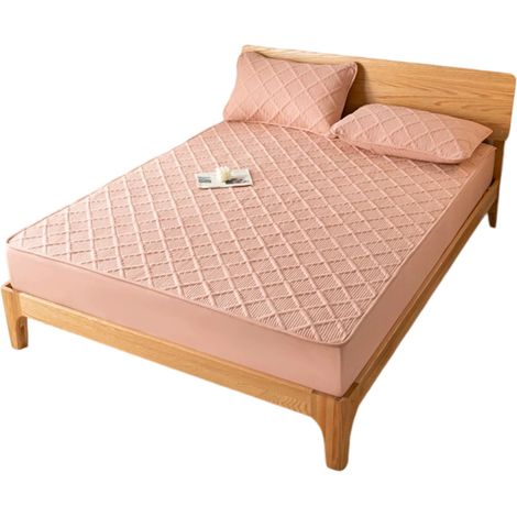 1 Protège-matelas, coton matelassé, respirant, doux, pour chambre toutes saisons (1/5)