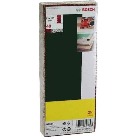 Papel de lija Bosch 3165140602983 25 hojas 93 por 230 milímetros