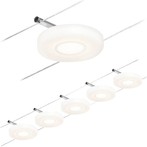 Paulmann 94426 Sistema di illuminazione completo su cavo LED (monocolore) Cromo (opaco), Cromo