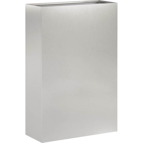 Maison Exclusive - Cache-pot de jardin Argenté 40 x 20 x 75 cm Acier inoxydable (1/5)