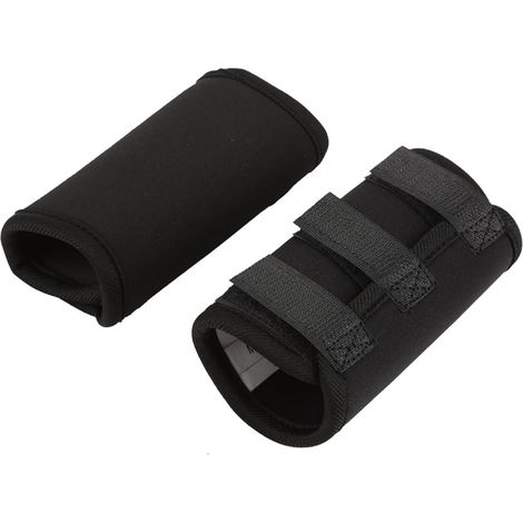 1 paire de pattes avant de chien, attelle de protection des genoux pour animaux de compagnie, blessure chirurgicale, bandage enveloppant (noir, M) (1/5)