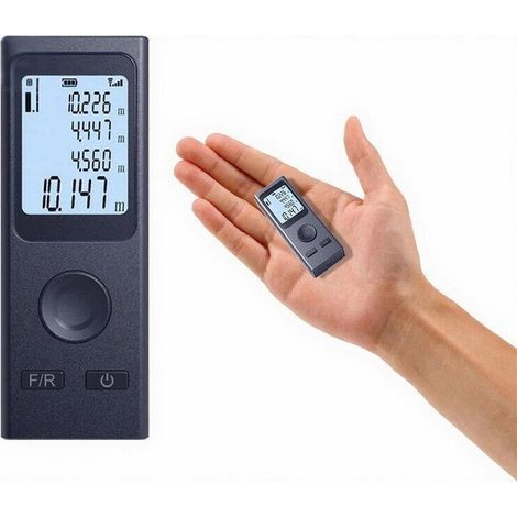Telémetro láser inteligente portátil con carga USB, función de nivel, ideal para decoración de interiores, manualidades y todo tipo de proyectos de bricolaje. (1/5)