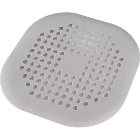 Filtre à déchets en plastique pour douche, siphon de sol, égouttoir pour salle de bain et cuisine (gris) (1/5)