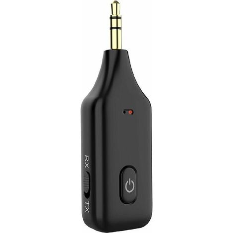 Adaptateur Bluetooth Voiture Aux 3,5mm Jack,Bluetooth V5.1 RX TX Recepteur Transmetteur Kit Main Libre Voiture,Emetteur Bluetooth pour Système Stéréo,PC,TV,Audio,Autoradio,Voiture,Musique,GPS (1/5)