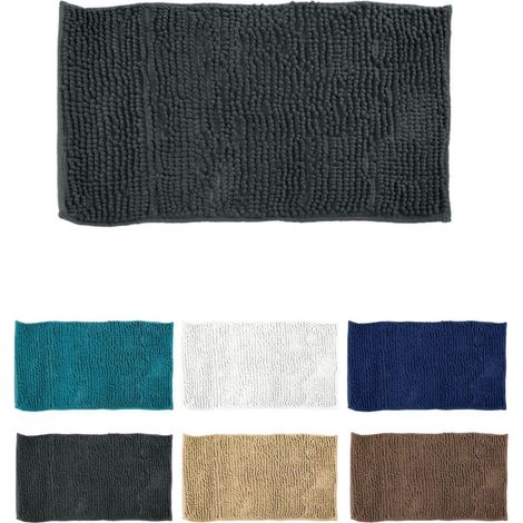 Alfombra para Baño Chenille - Esterilla de Microfibra Antideslizante 40x60 cm Lavable a Máquina (1/5)