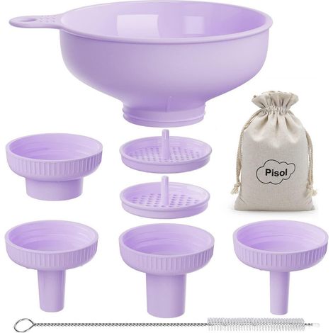 Küchentrichter Set mit 5 Ausläufen, BPA-frei, für Einmachgläser & Gewürze (1/5)