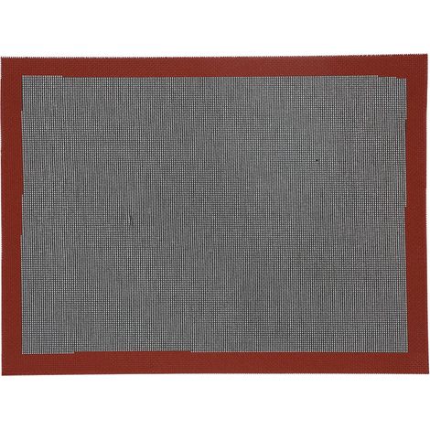 Silicone Hollow Baking Mat Non Slip Oven Liner Heat Resistant Pad Perforated Bread Mat(Red Black ) (1/5)