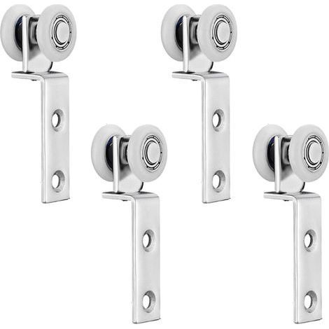 4 Pièces Roulette Porte Coulissante Glissement Fluide Roulette Porte Coulissante Placard Forte Capacité de Charge pour Suspendre Tableaux Rideaux (1/5)