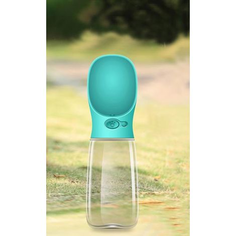 Bouteille d'eau pour chien de 550 ml, fontaine à boire pour chat, bouteille d'eau pour animal de compagnie, bouteille d'eau de voyage, accessoire de qualité alimentaire pour chiot (bleu) (1/2)