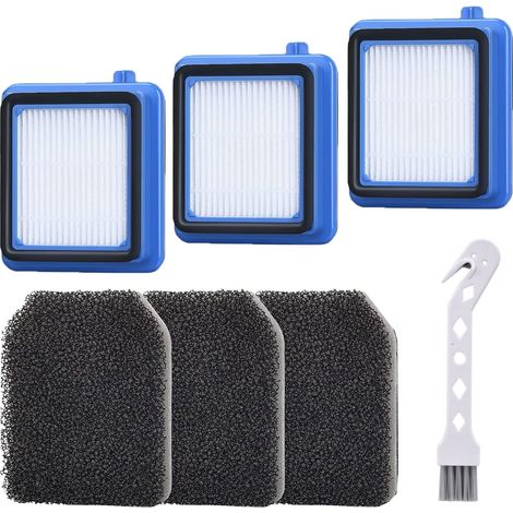 Filterset für AEG QX7 QX6 QX8-2 Staubsauger, Ersatzfilter für AEG ASKW1 Filter mit 3 Vormotorfiltern, 3 waschbaren Hygienefiltern, 1 Reinigungsbürste (1/5)