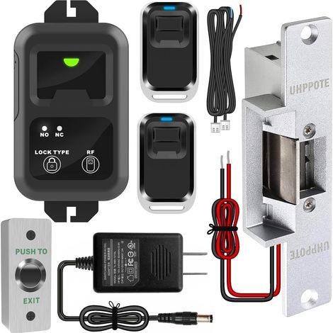 Porte de contrôle d'accès avec gâche électrique récepteur sans Fil et télécommande kit