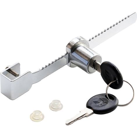La serrure coulissante argentée pour armoire vitrée est facile à installer. (1/5)