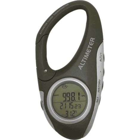 Baromètre, altimètre, thermomètre, prévisions météo, moniteur pour escalade, camping, sports de plein air, multifonction avec rétroéclairage (1/4)
