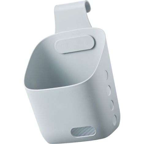 Petit panier suspendu en plastique, panier de rangement pour cuisine, salle de bain, dortoir, chambre, gris, grande taille 55210 (1/5)