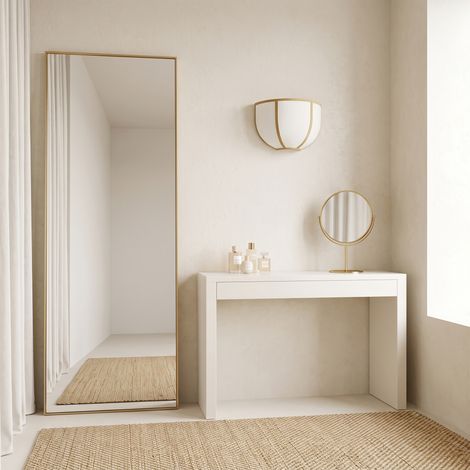 Aplique de Pared Blanco con Cinta Oro  Serie LUNA (1/5)