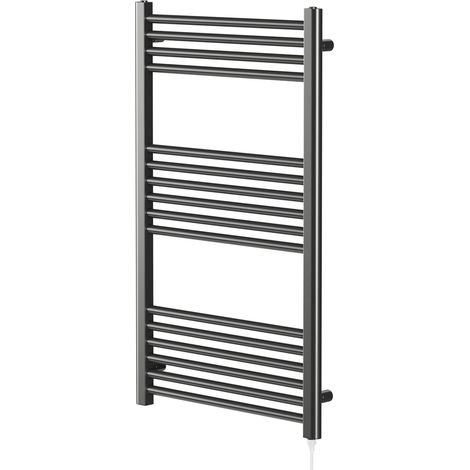 Colore Gunmetal Grey 1000mm x 600mm Straight Electric Heated Towel Rail (1/5)
