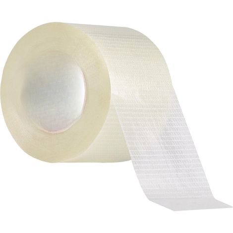 Ruban adhésif renforcé en fibre de verre, ruban de cerclage, ruban d'expédition transparent, rubans d'emballage renforcés, pour ligature d'emballage robuste, 50 mm x 50 mètres (1/4)