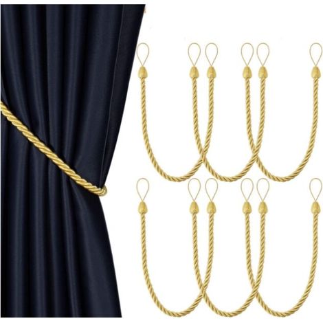 Lot de 6 embrasses de rideaux tissées à la main (1/5)