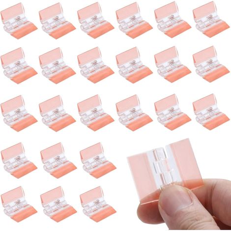 24 pcs mini charnières transparentes en acrylique auto-adhésives outil pliant pour armoire tiroir boîte 35x25mm (1/4)