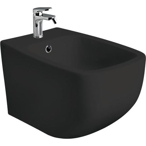 Bidet, Wandhängend, Matt Schwarz  Mozart