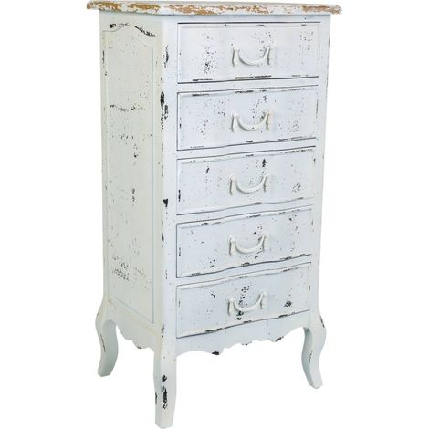 Sinfonier de madera blanco 50x40x98 cm