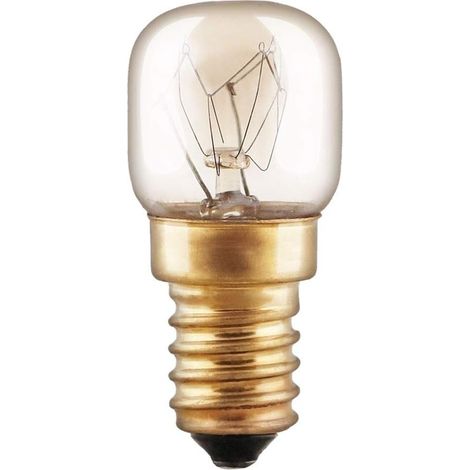 Ampoule Four E14 - 1 Unité - Verre Transparent - Résistance 300°C - Pour Four Et Réfrigérateur - T22 15W (1/5)