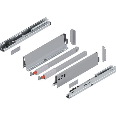 Blum Tandembox antaro C-Reling Schubladenschienen-Set 1 Paar, 30kg 350mm Vollauszug Blumotion, grau (1/5)