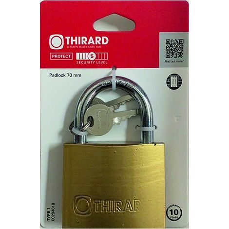 Lucchetto TYPE 1 75 mm, 2 chiavi – THIRARD