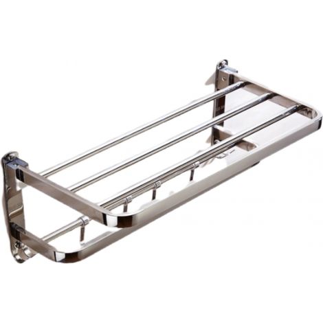 Porte-serviettes pliable - 40cm, Porte-serviettes en acier inoxydable, Porte-serviettes pour salle de bain, Suspension de matériel de salle de bain d'hôtel (1/5)