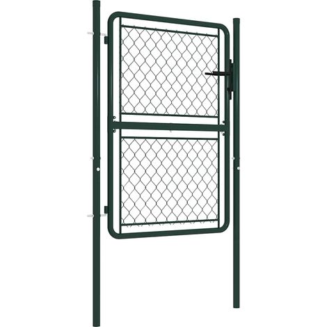Maison Exclusive - Gartentor aus Stahl 100 x 150 cm Grün