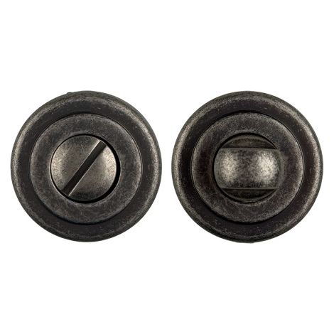 Ouvre&Déco – 2 rosaces de poignée de porte ronde Vintor, Laiton fer antique (1/5)