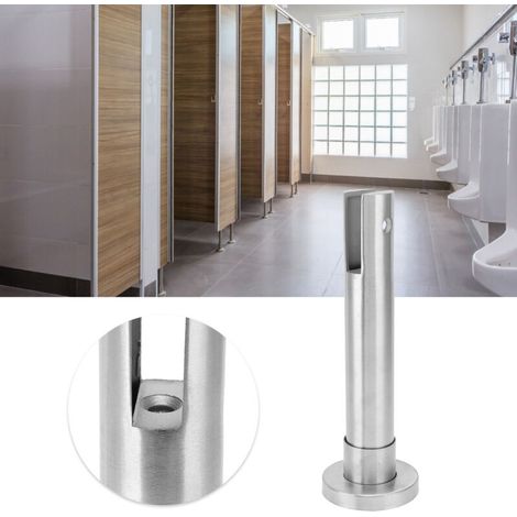 Attache sol pour verre / Bloc porte-verre - Fixation sol pour panneau ou cloison en verre, 304 Inox (20x6.5cm) - Kit installation (1/5)