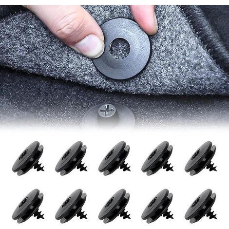 Clips para alfombrillas de coche - para sujetar las moquetas - universales - paquete de 10