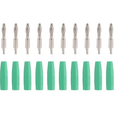 10er-Packung 4-mm-Bananenstecker (22.040) zum Selberbauen, passend für Multimeter-Messleitungen (1/4)