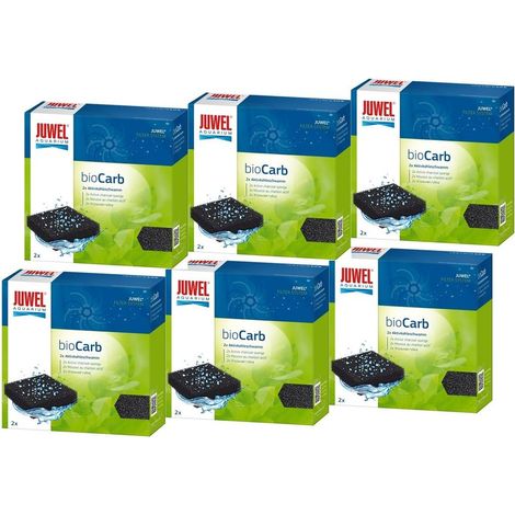 Juwel bioCarb XL 6er Pack Kohleschwamm gegen Gerüche Trübstoffe toxische Verbindungen