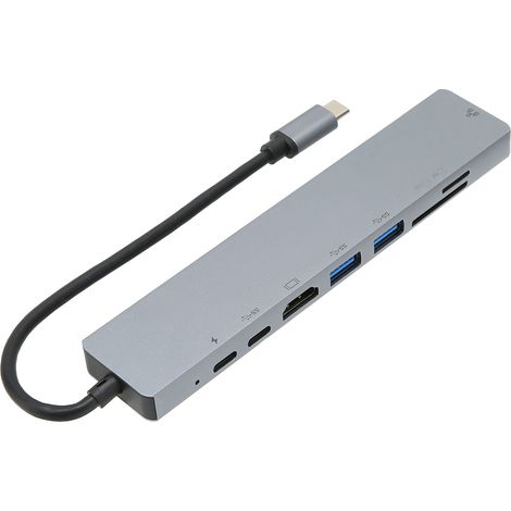 Station d'accueil USB-C 8 en 1 avec RJ45, USB 3.0 et HDMI pour PC portable et bureau (1/5)