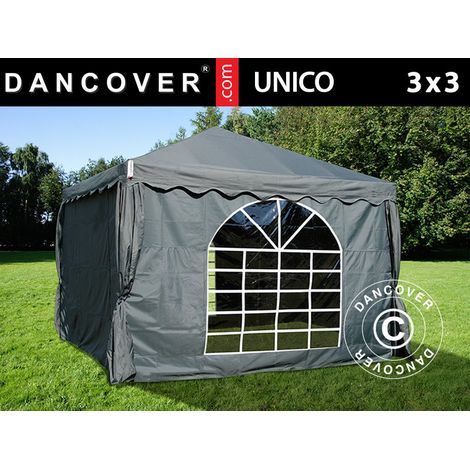 Marquee UNICO 3x3 m, Dark Grey - Dancover