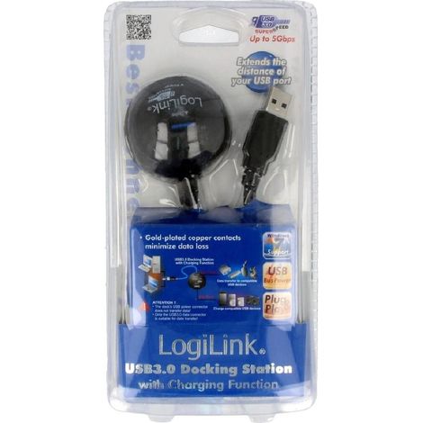 Cable USB 3.0 USB A femelle x2 USB A male 1.5m - Noir