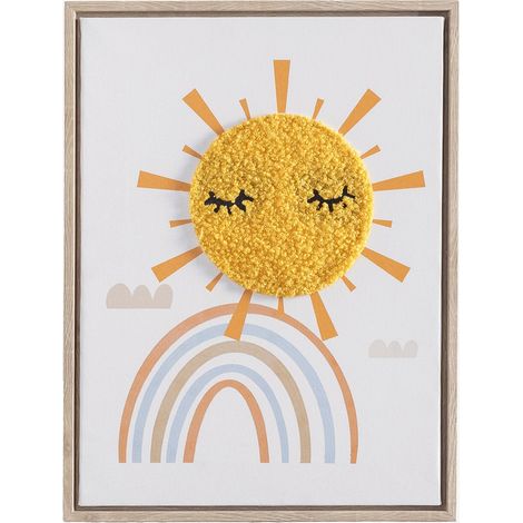 SKLUM Dekoratives Bild 30x40 cm mit Textilstruktur Jamie Kids Multicolor Soft (1/5)