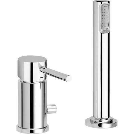 Paffoni Wannenrandbatterie mit Umsteller Serie Light LIG041LCR  Verchromt - Messing