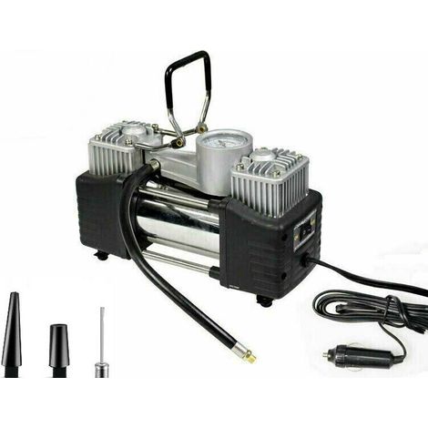 COMPRESSORE PER AUTO, COMPRESSORE ARIA 12V 85 LITRI GONFIAGGIO PNEUMATICI AUTO MOTO CON MANOMETRO - DISCORAMA® (1/5)